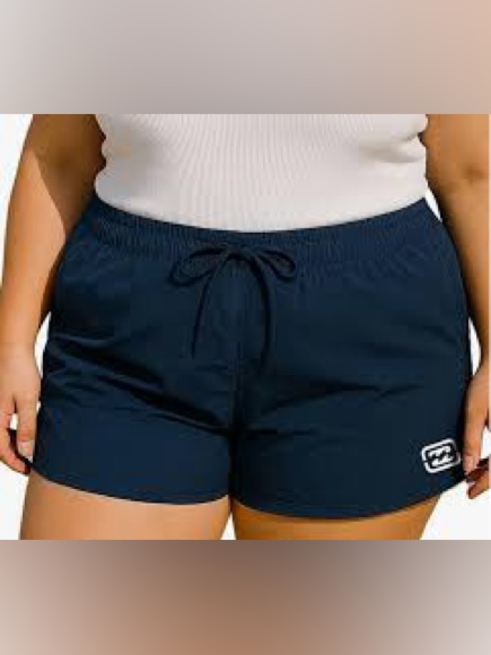 Billabong Women's Navy Elastic Waist Ladies Plus Size Swim Size 3X
